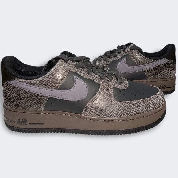 Nike Air Force 1 ’07 LV8 Off Noir Carbon Snakeskin Shoes Mens Size 11 HF2898-001 - Picture 4 of 13